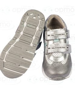 Кроссовки серебро с зеленым 232-131