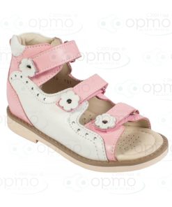 Сандалики розовые с белым 161-411